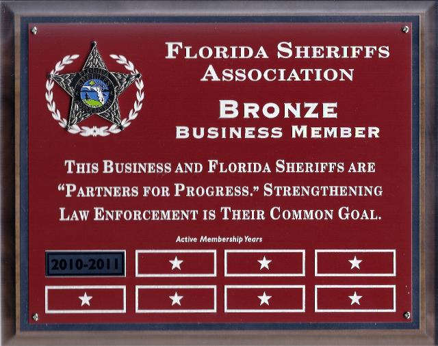 Florida Sherrifs Association Bronze Business Member