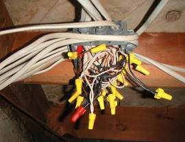 An Overloaded Junction Box in an Attic.